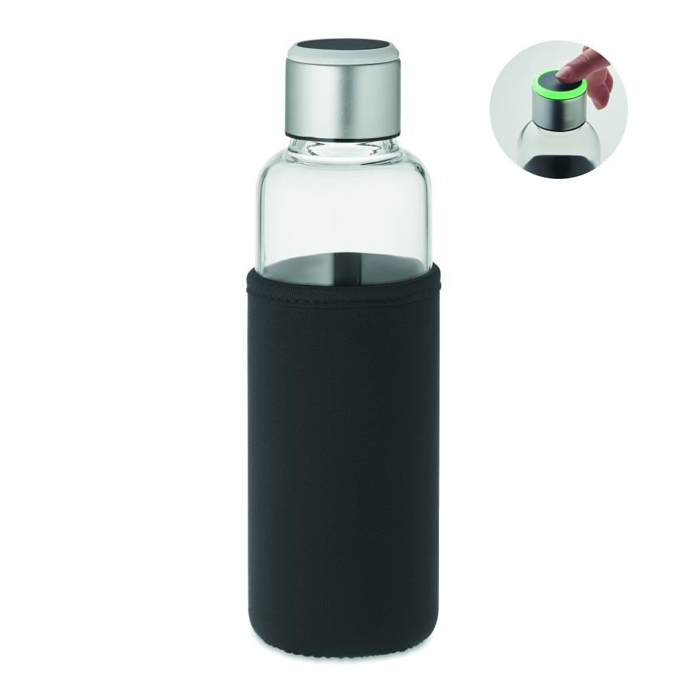 Botella de vidrio con sensor