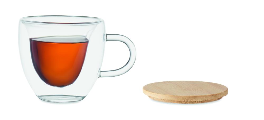 Taza de vidrio de borosilicato