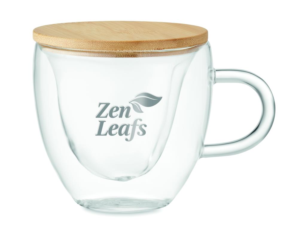 Taza de vidrio de borosilicato