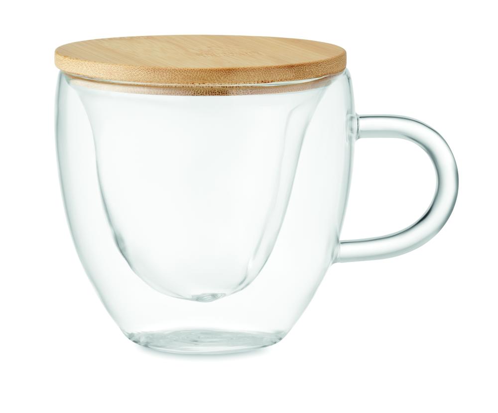 Taza de vidrio de borosilicato