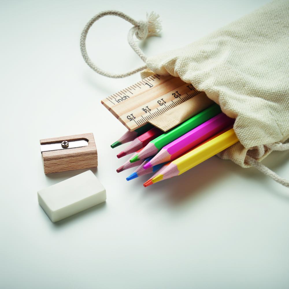 Set de dibujo infantil en bolsa