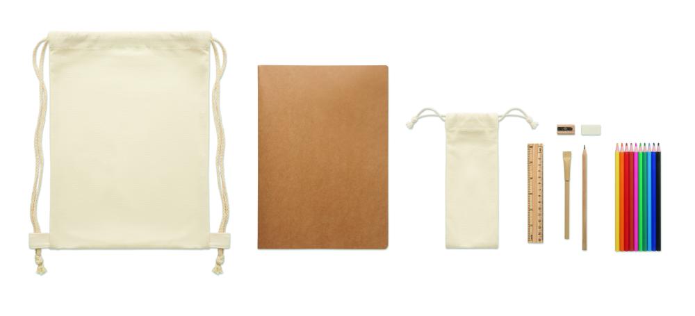 Set de dibujo infantil en bolsa