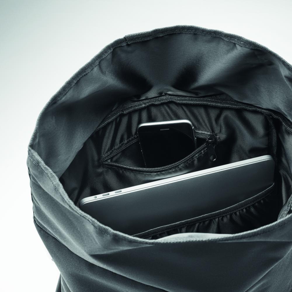Mochila roll top RPET 600D