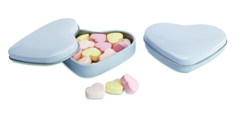 Caja corazón con caramelos