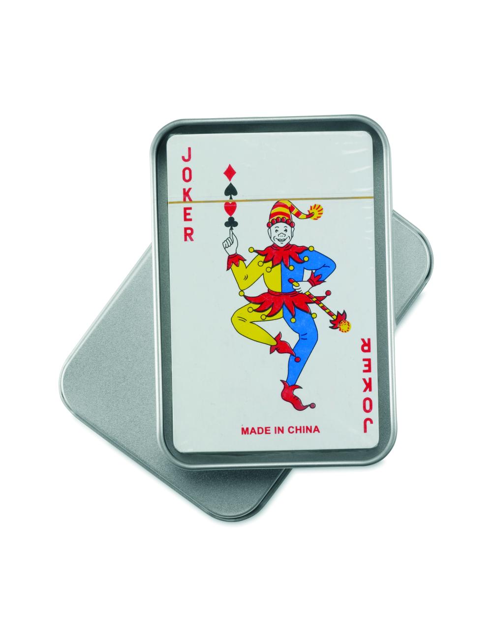 Juego de cartas caja metal