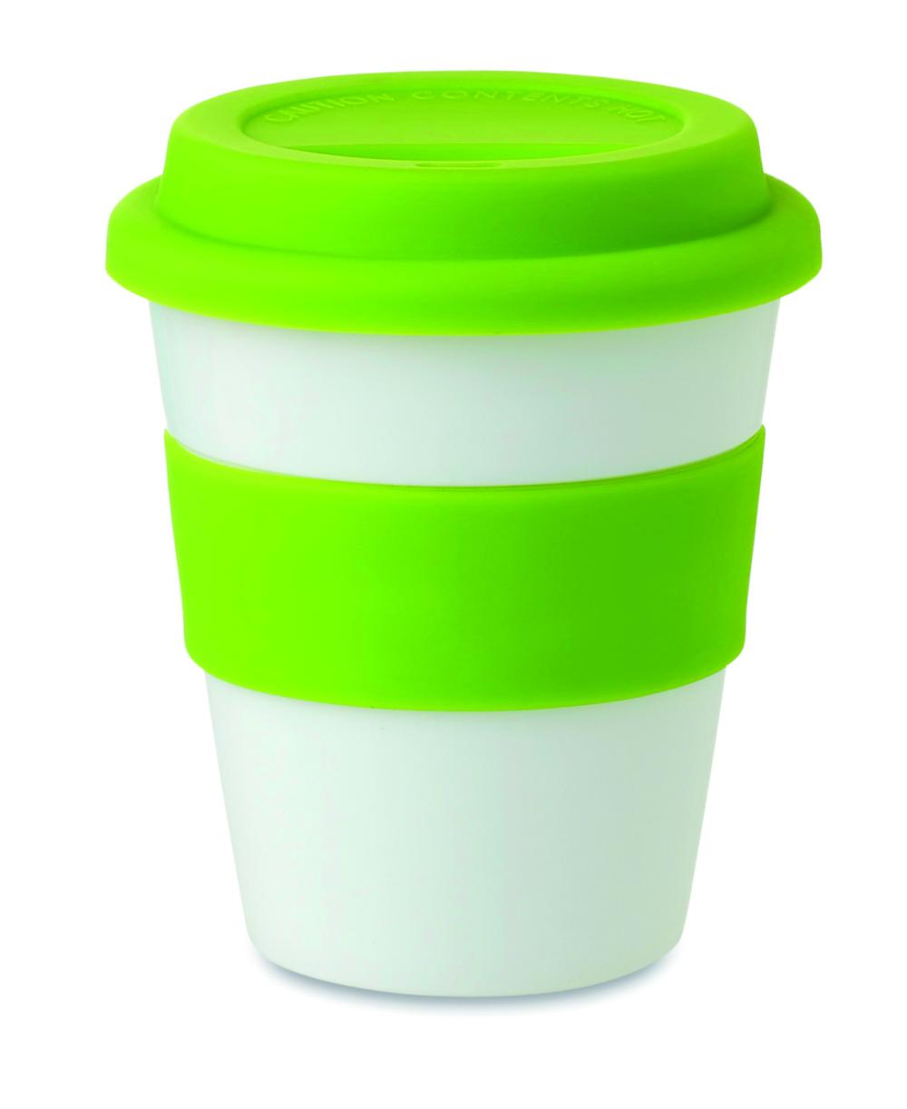 Vaso PP con tapa de silicona