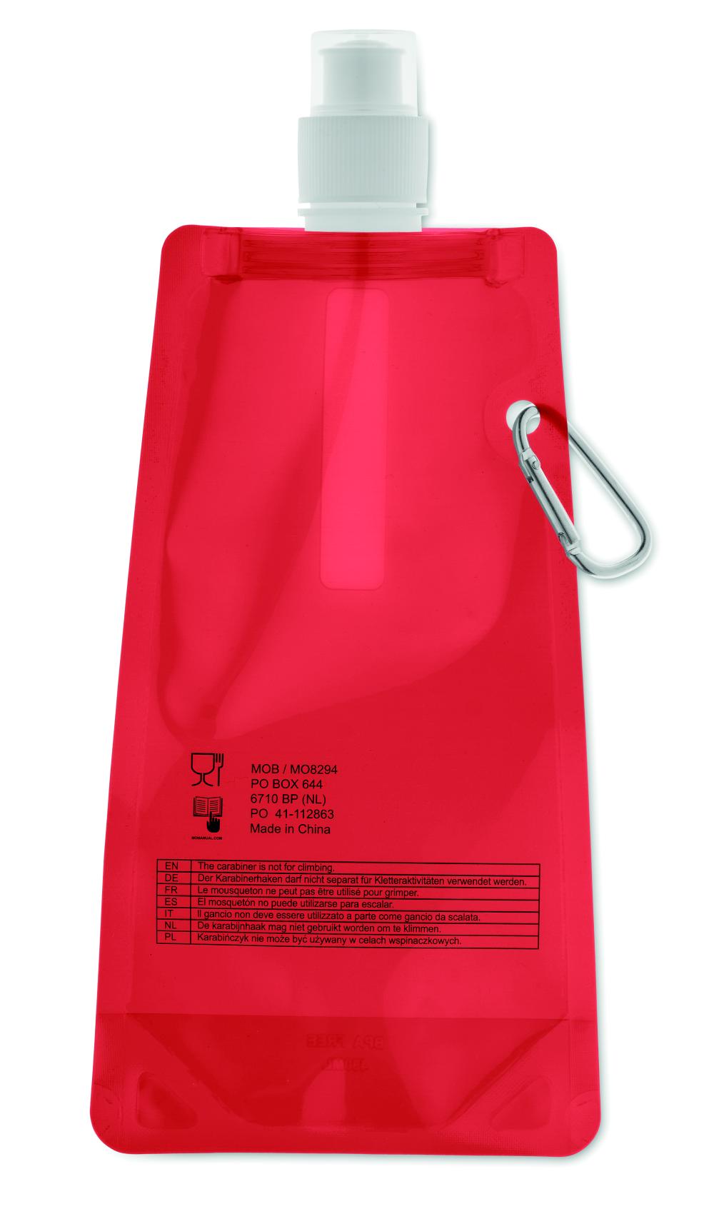 Botella de agua plegable