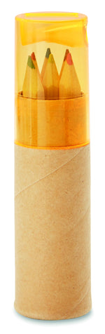 6 lápices de color en tubo