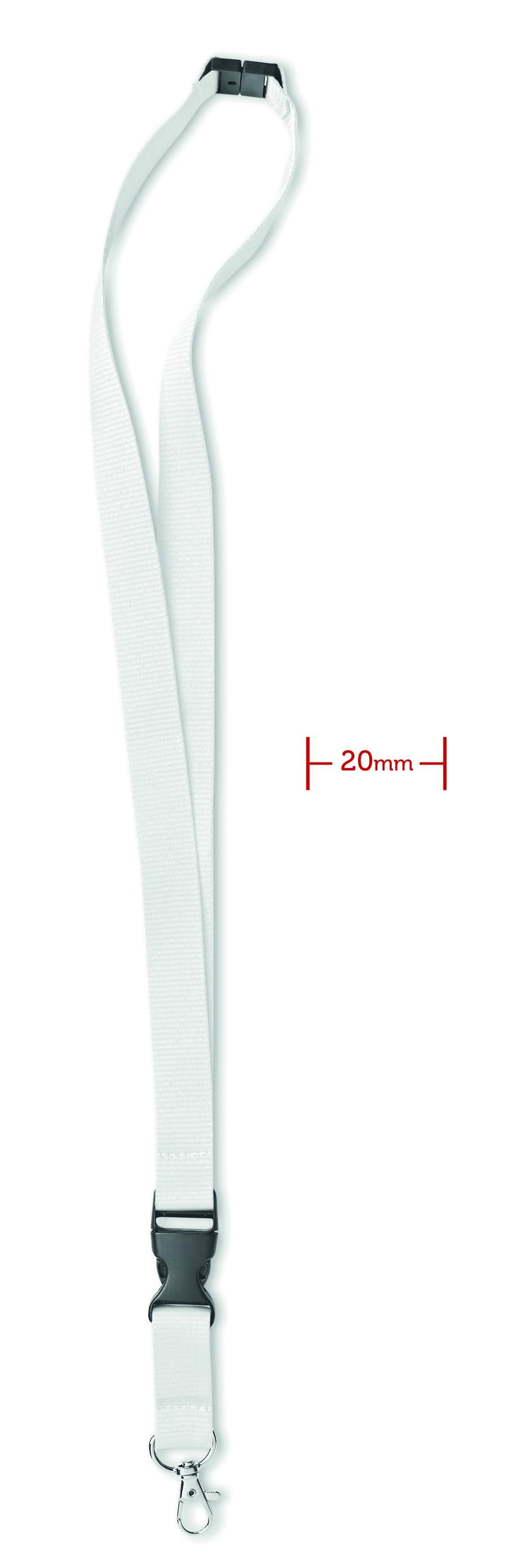 Lanyard con gancho metal 20 mm