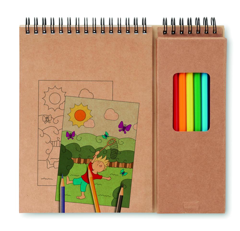 Set de lápices y cuaderno