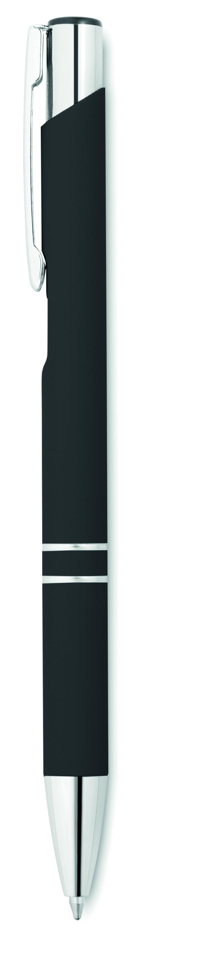 Bolígrafo con acabado caucho