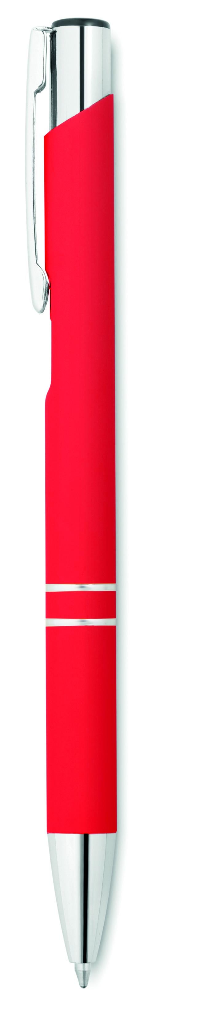 Bolígrafo con acabado caucho