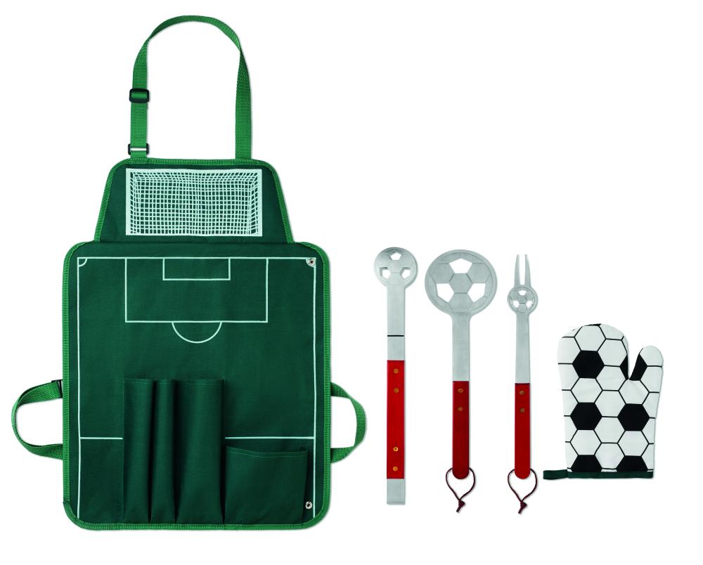Set Barbacoa y Delantal Futbol