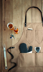 Delantal lona encerada algodón