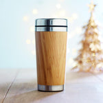Vaso bambú doble capa 400 ml