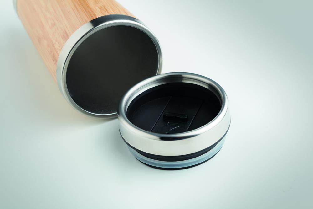 Vaso bambú doble capa 400 ml