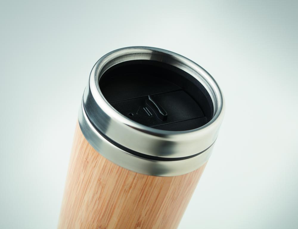 Vaso bambú doble capa 400 ml
