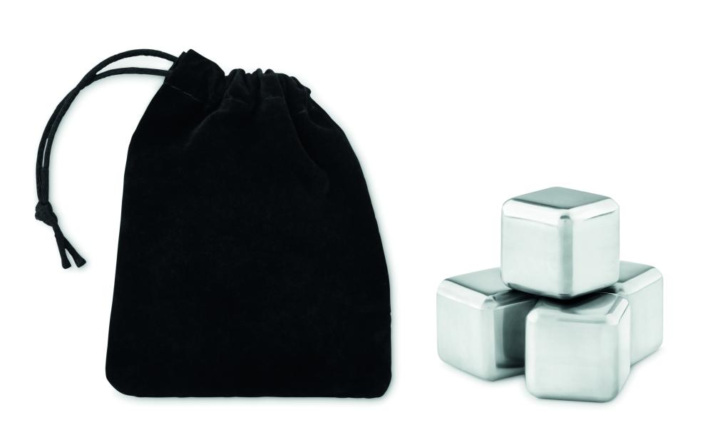 Set 4 cubitos hielo en funda