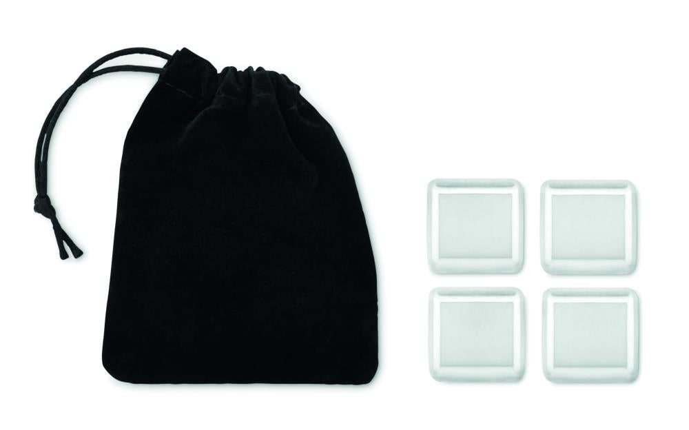 Set 4 cubitos hielo en funda