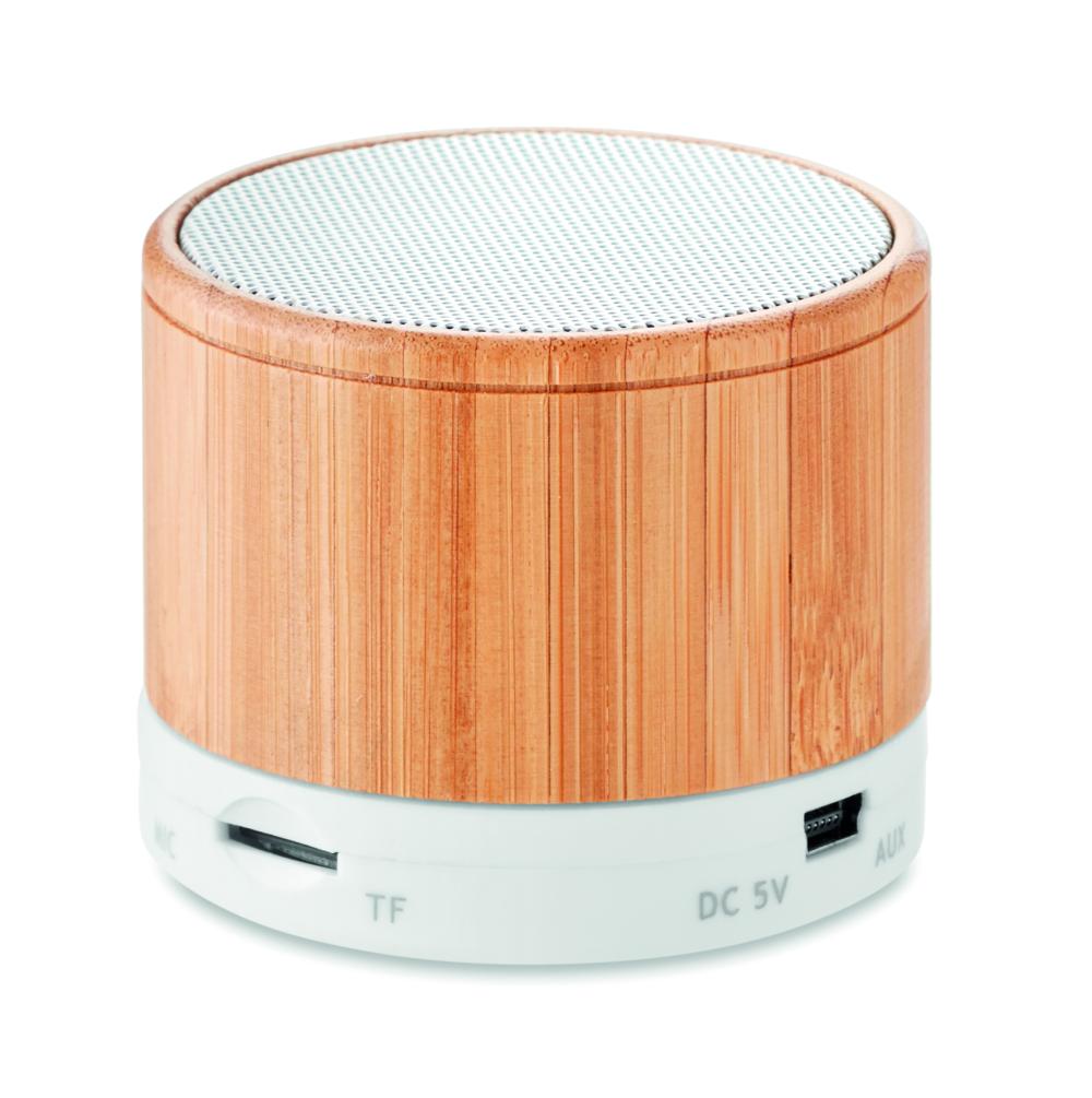 Altavoz bambú inalámbrico