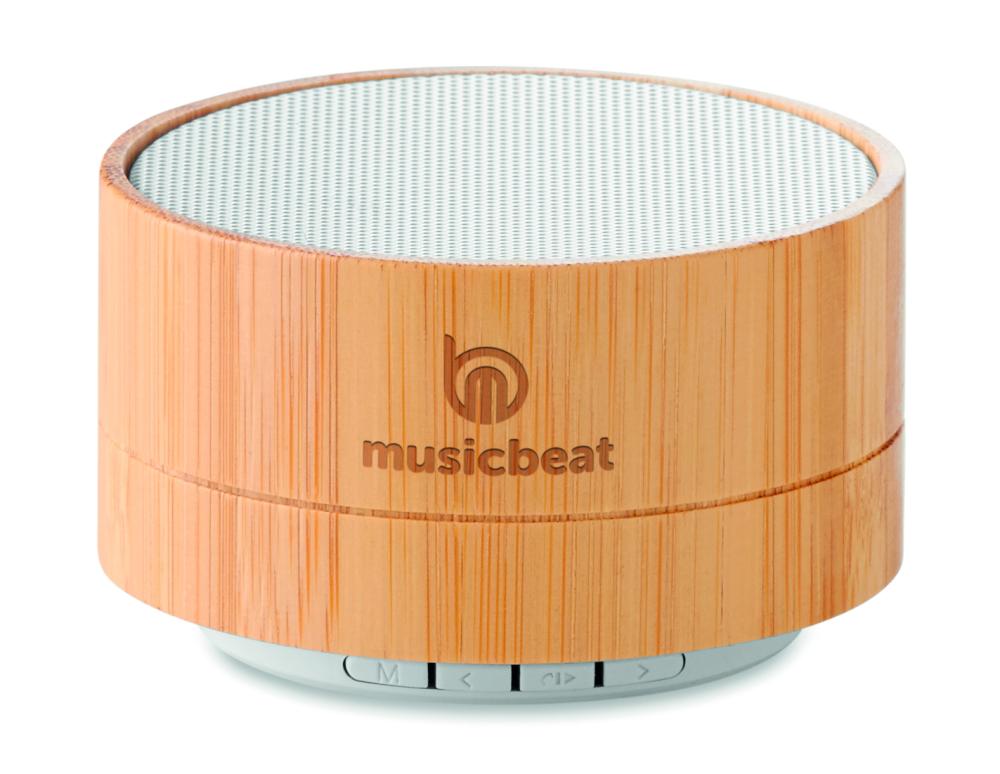 Altavoz inalámbrico bambú