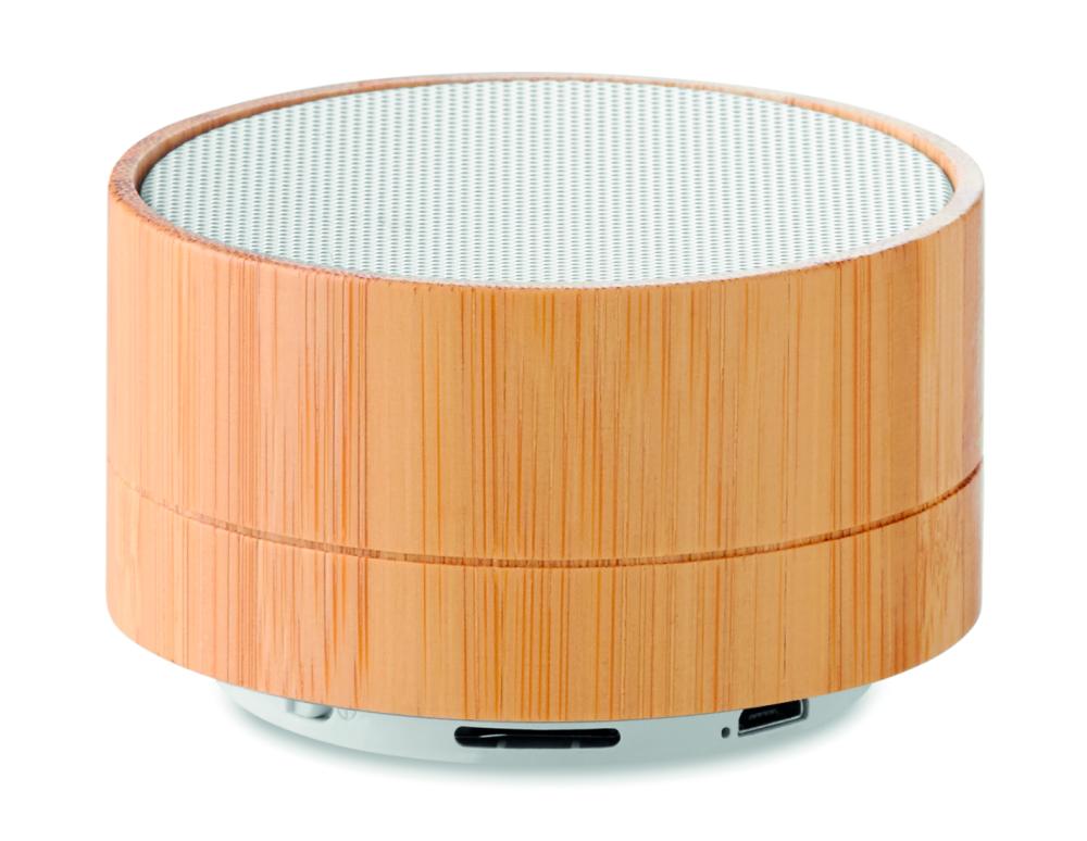 Altavoz inalámbrico bambú