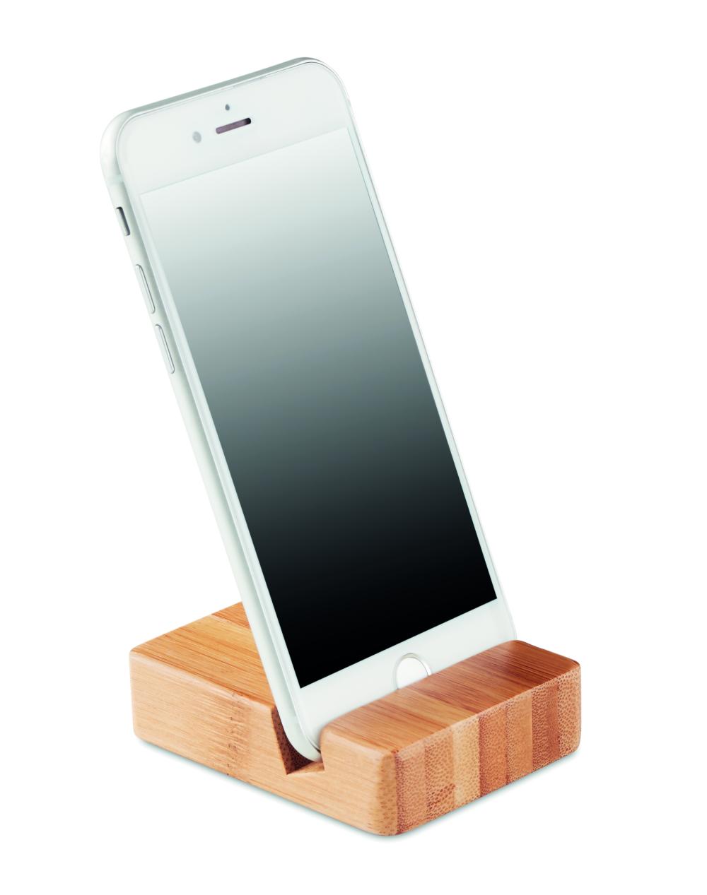 Soporte para teléfono de bambú