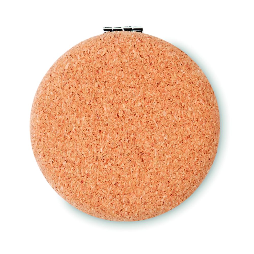 Espejo doble circular corcho