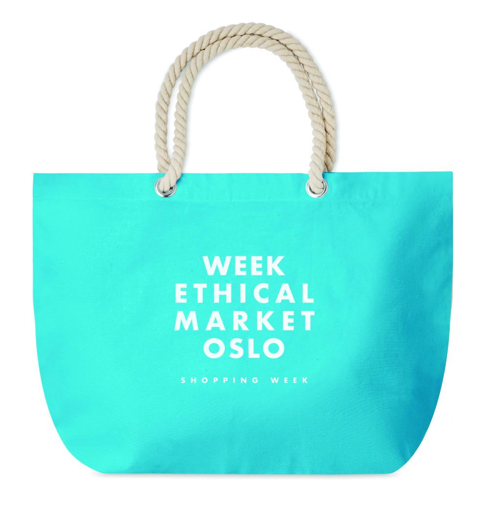 Bolsa playa con asa de cuerda