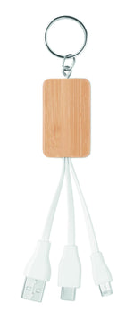 Llavero con carcasa de bambú
