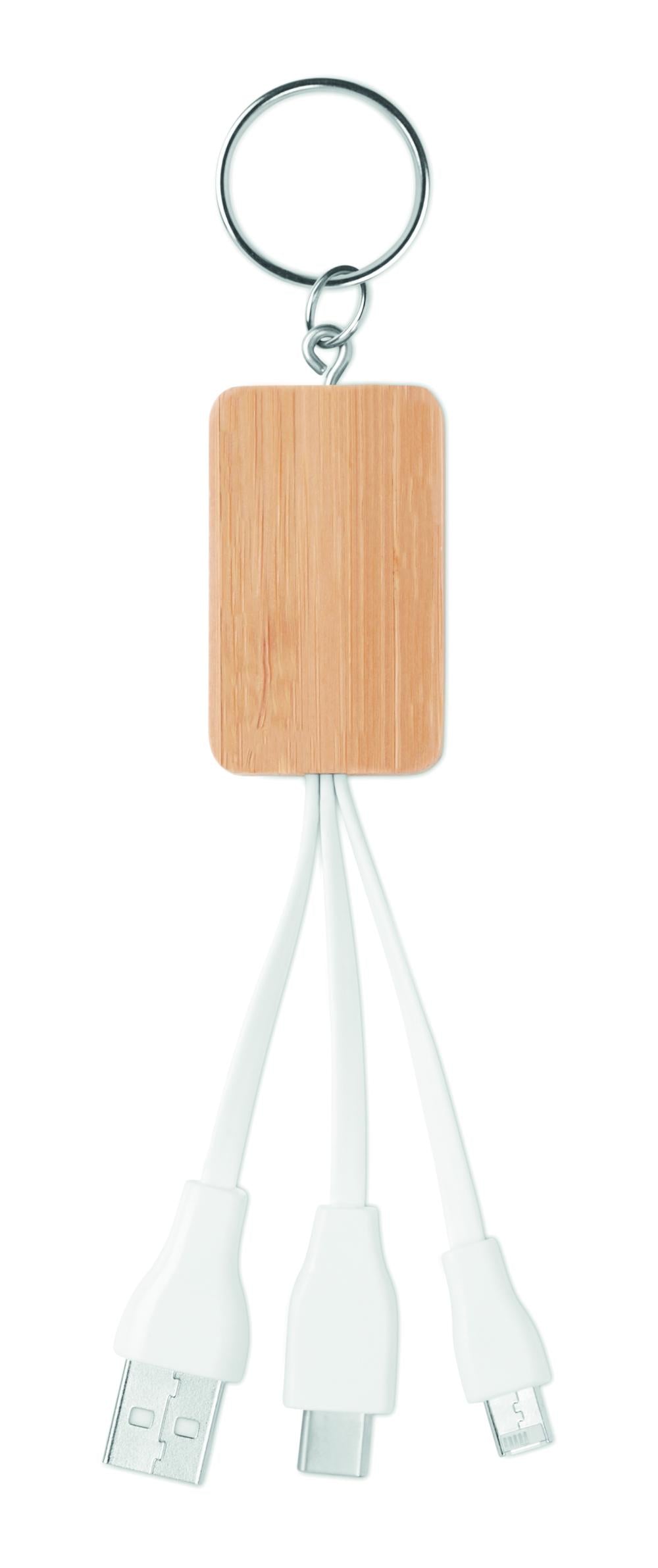 Llavero con carcasa de bambú