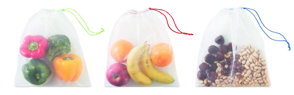 Set de 3 bolsas en RPET.