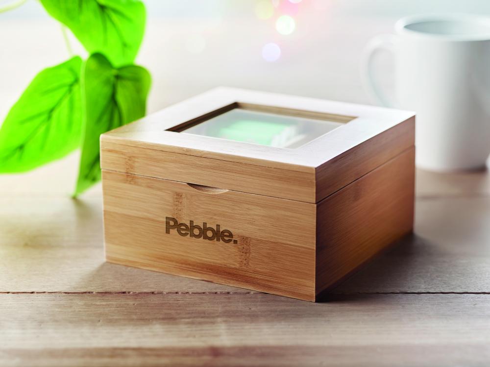 Caja de té de bambú