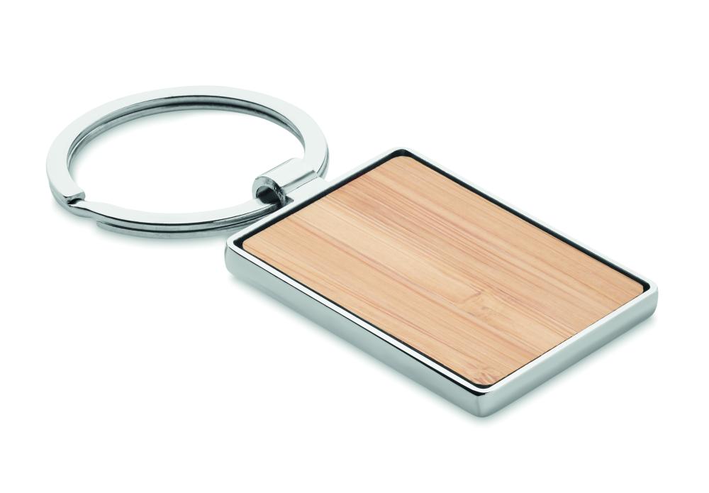 Llavero rectangular y bambú