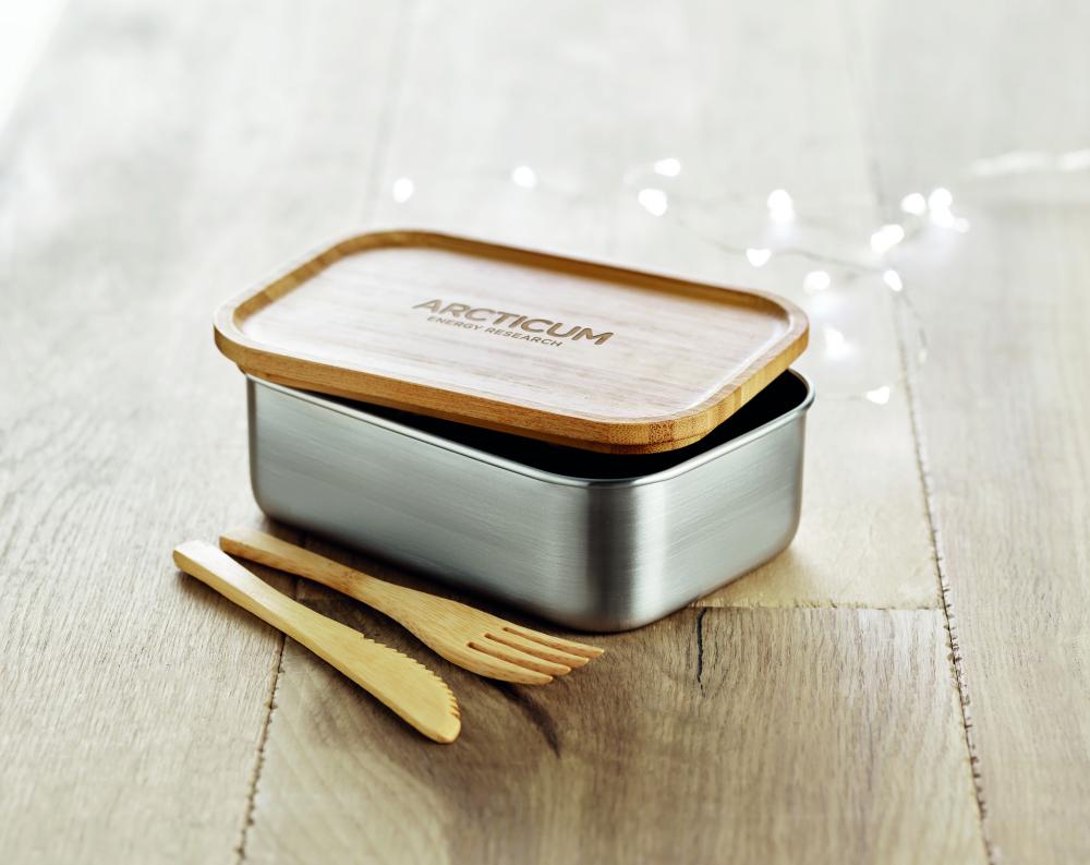 Fiambrera de acero inox.600 ml
